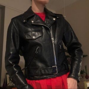 Vintage Leather Motorcycle Jacket